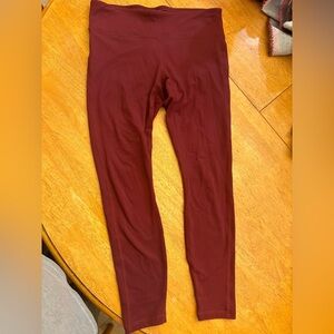 Fabletics Burgundy Leggings 23 Inch Length